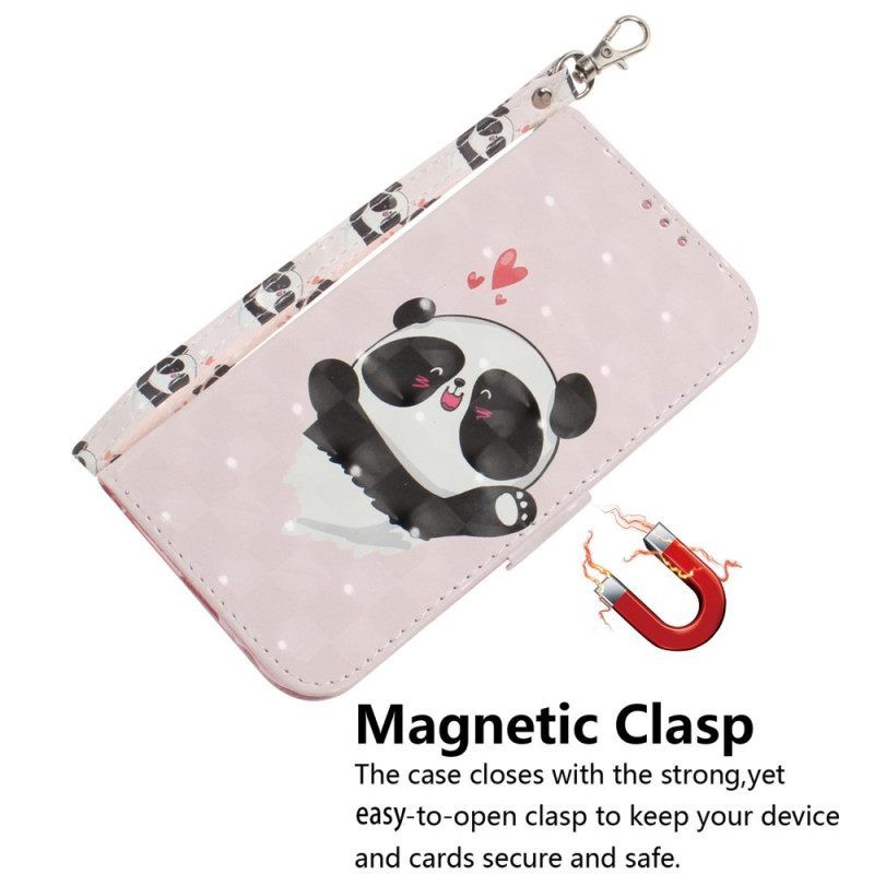 Κάλυμμα Oppo Reno 7 με κορδονι Panda Love With Lanyard